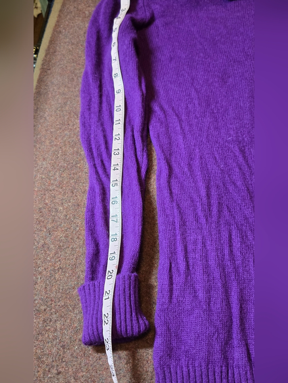 Vibtage Charter Club Lamb Wool & Rabbit Hair Long Sweater Medium Goldtone Button - Picture 9 of 9